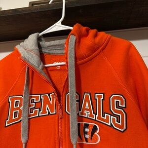 ANTIGUA MEDIUM CINCINNATI BENGALS FOOTBALL ZIP HOODIE EUC